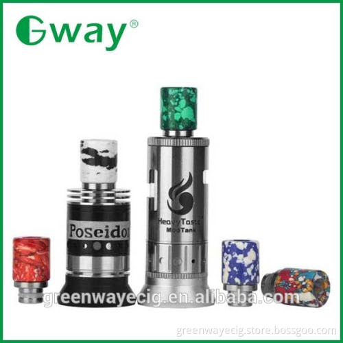 2015 latest wide bore 510 stone texture turquoise drip tip for atomizer multi colors by greenway